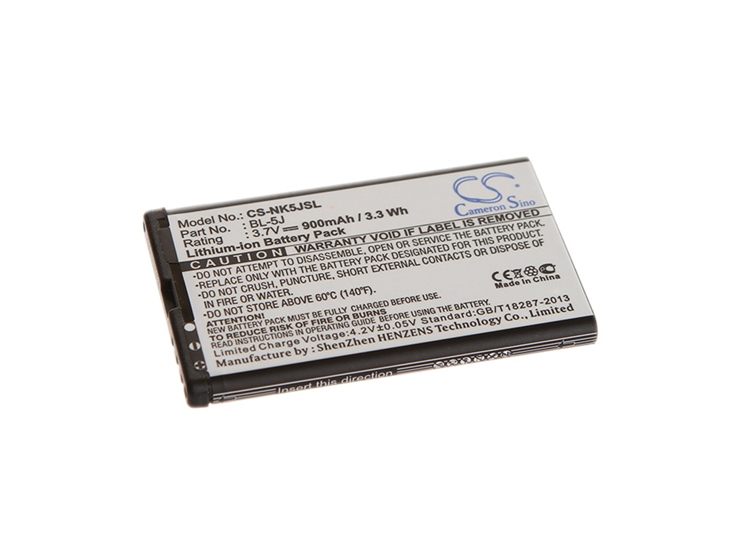 Аккумулятор CameronSino для Nokia 5800 XpressMusic/С3/X1/X6 CS-NK5JSL BL-5J 1320mAh, Nokia 5800 XpressMusic / С3 / X1 / X6
Аккумулятор CameronSino для Nokia 5800 XpressMusic/С3/X1/X6 CS-NK5JSL BL-5J 1320mAh, Nokia 5800 XpressMusic / С3 / X1 / X6