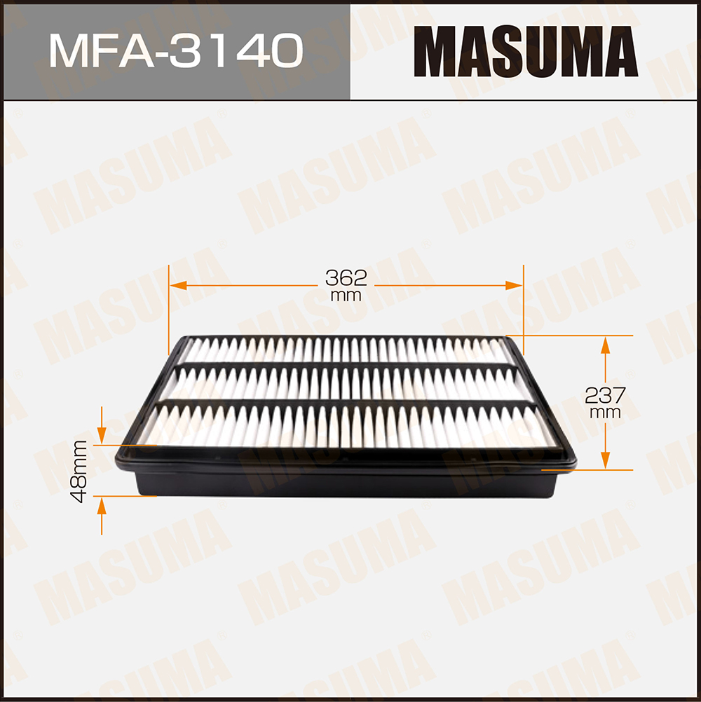 Mfa-3140_фильтр Воздушный! Mitsubishi Pajero 3.8 V6/2.5tdi/3.2di-D 00> Masuma арт. MFA3140
Mfa-3140_фильтр Воздушный! Mitsubishi Pajero 3.8 V6/2.5tdi/3.2di-D 00> Masuma арт. MFA3140