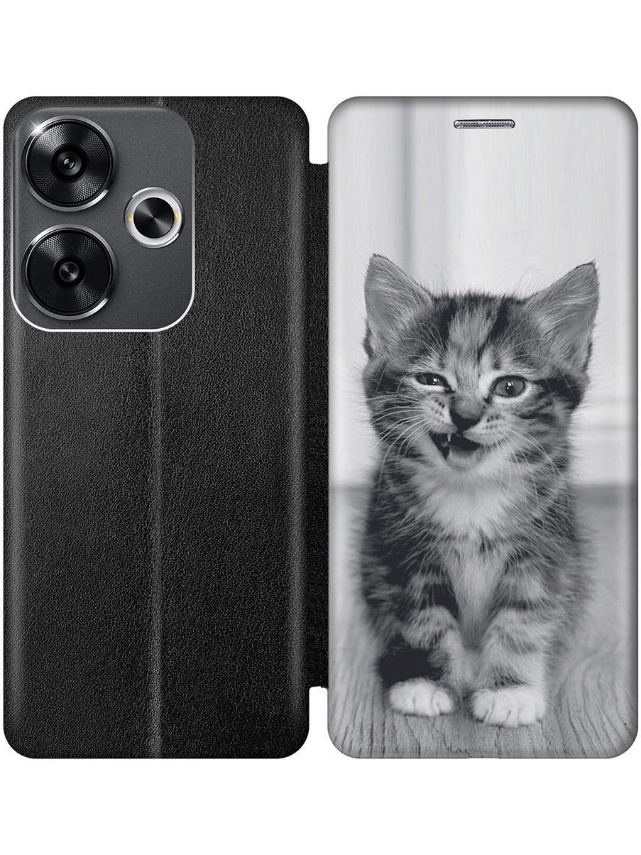 Чехол-книжка на Xiaomi Redmi Turbo 3 / Poco F6 с принтом "Котенок с ухмылкой" черный, Черный;белый;серый, 783980811
Чехол-книжка на Xiaomi Redmi Turbo 3 / Poco F6 с принтом "Котенок с ухмылкой" черный, Черный;белый;серый, 783980811