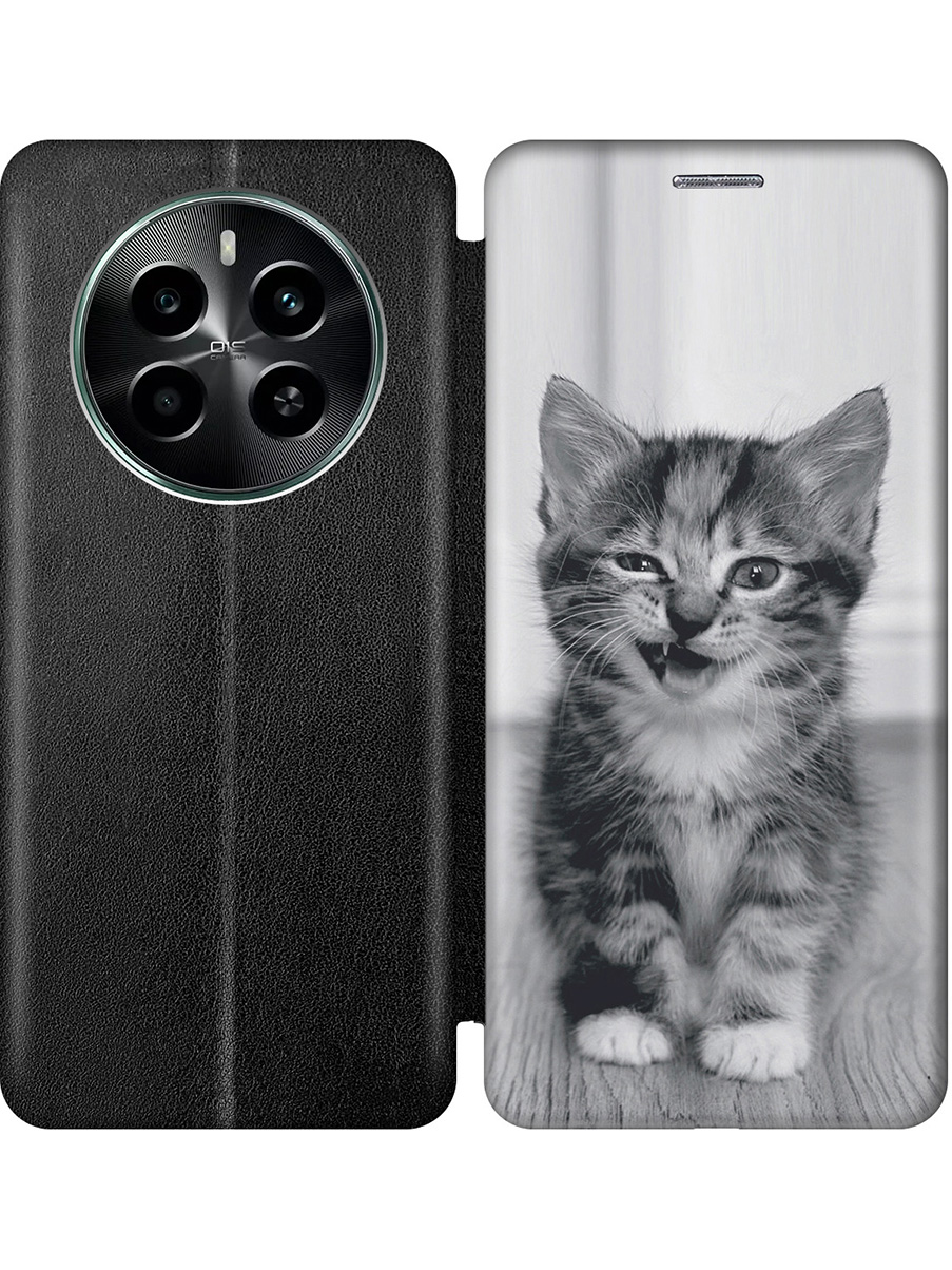 Чехол-книжка на Realme 12 4g с принтом "Котенок с ухмылкой" черный, Черный;белый;серый, 783982011
Чехол-книжка на Realme 12 4g с принтом "Котенок с ухмылкой" черный, Черный;белый;серый, 783982011