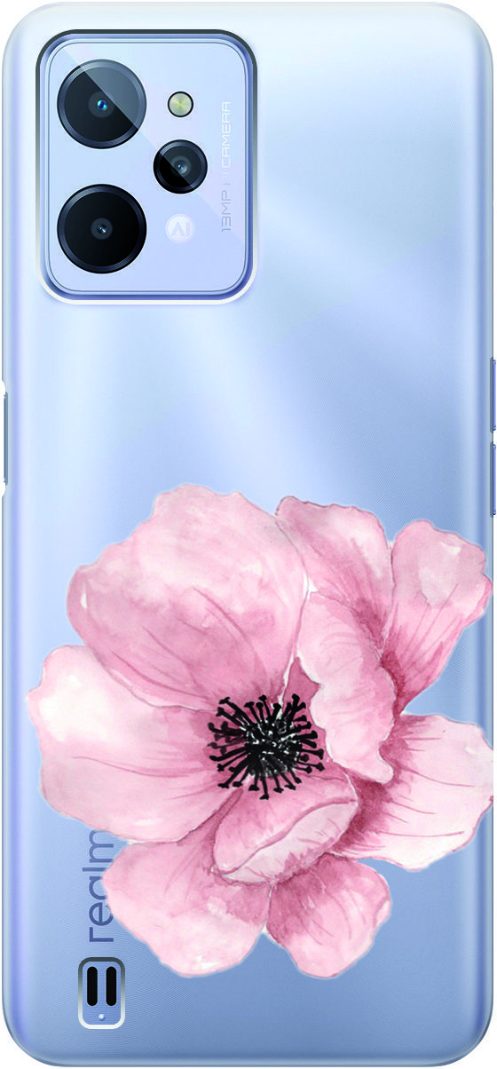 Силиконовый чехол на realme C31 с 3D принтом "Pink Flower" прозрачный, Прозрачный;белый, 1571100 
Силиконовый чехол на realme C31 с 3D принтом "Pink Flower" прозрачный, Прозрачный;белый, 1571100