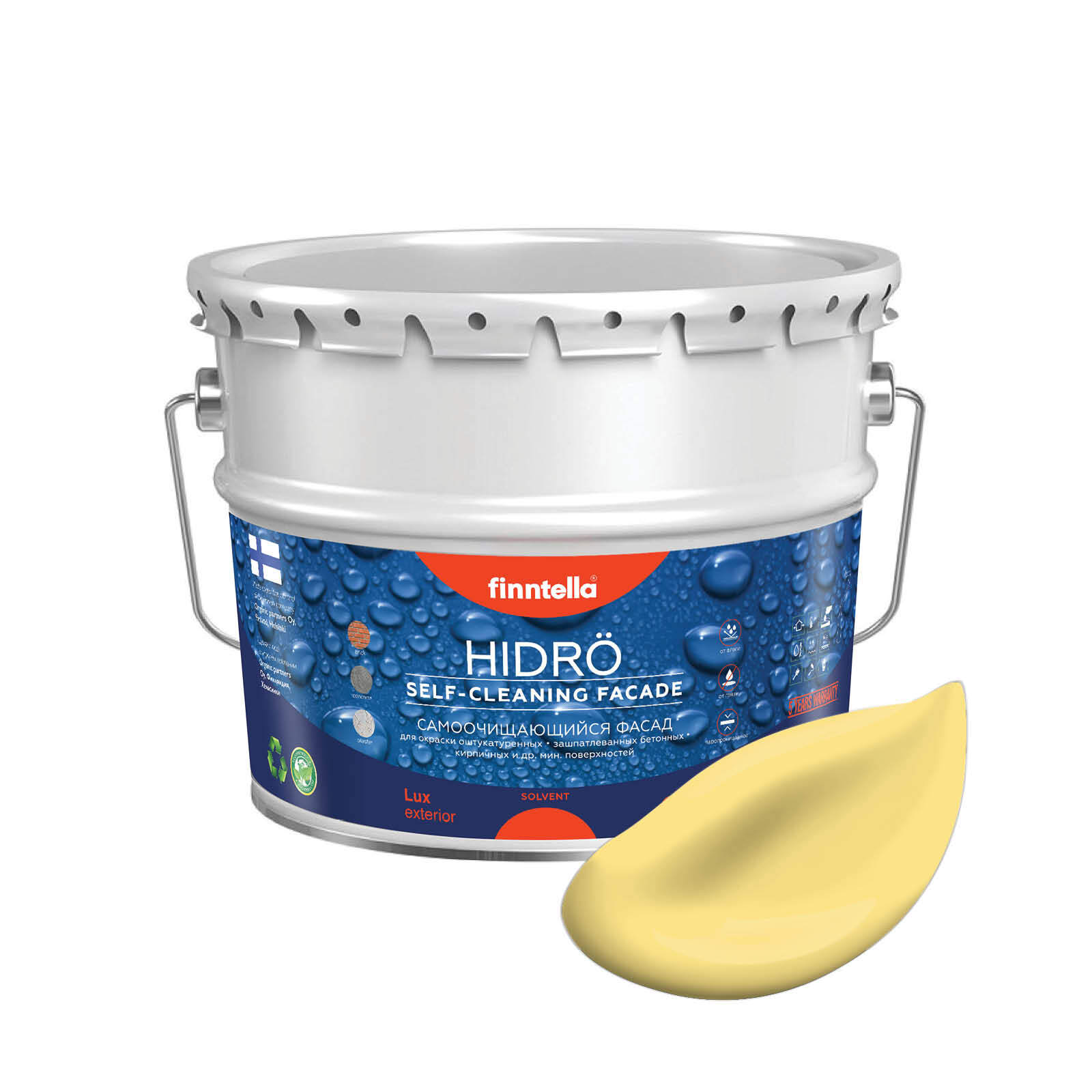 Краска HIDRO, AURINKO палевый, 9л, Желтый, HIDRO самоочищающаяся фасадная со свойствами лотоса, плиолит-полиуретановая
Краска HIDRO, AURINKO палевый, 9л, Желтый, HIDRO самоочищающаяся фасадная со свойствами лотоса, плиолит-полиуретановая