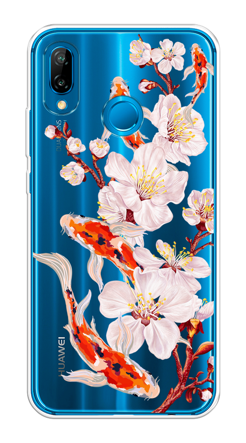 Чехол на Huawei P20 Lite/Nova 3E "Карпы и сакура", Оранжевый;розовый;бежевый;прозрачный, 65650-1
Чехол на Huawei P20 Lite/Nova 3E "Карпы и сакура", Оранжевый;розовый;бежевый;прозрачный, 65650-1