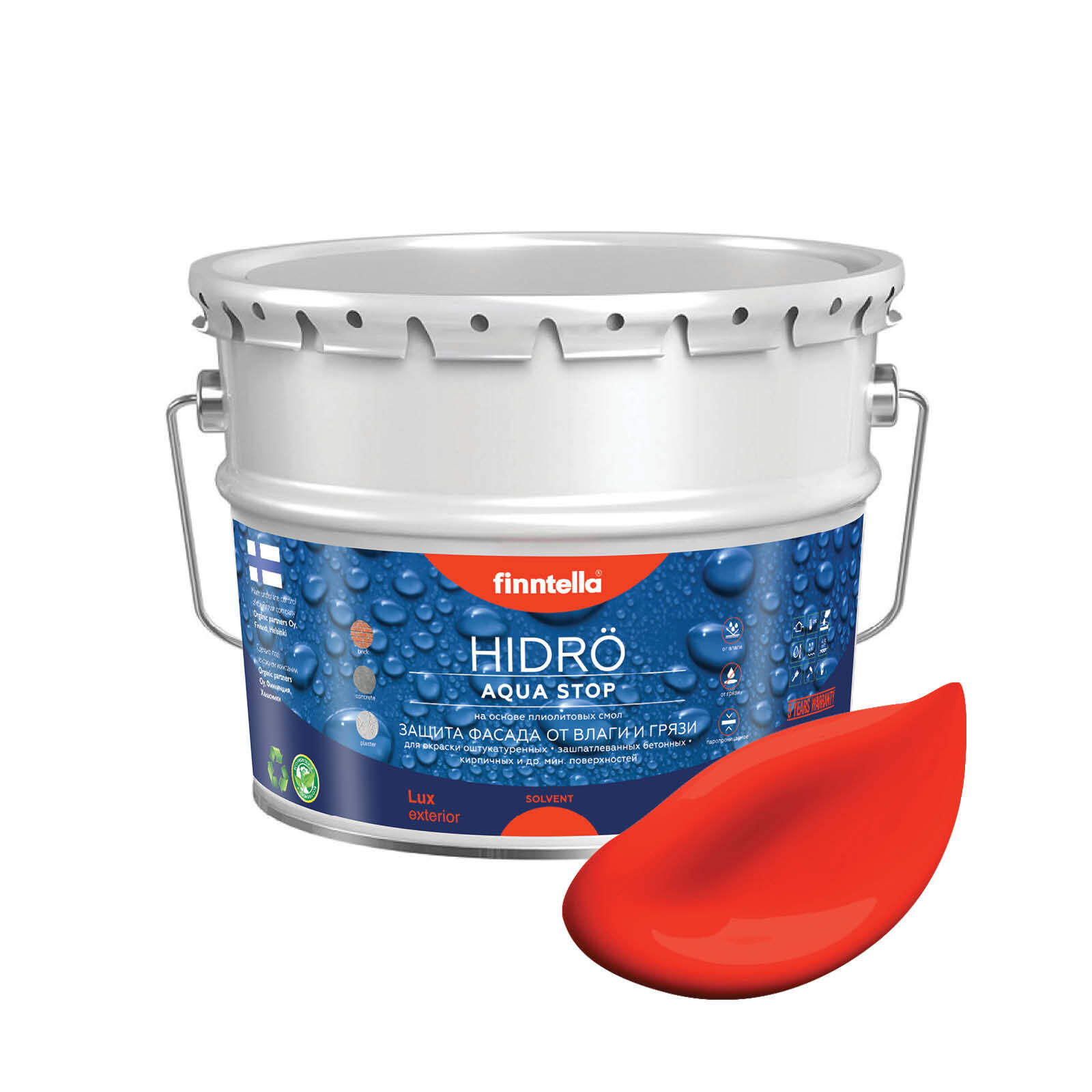 Краска HIDRO , PUNA AURINKO закатный красный, 9л, HIDRO самоочищающаяся фасадная со свойствами лотоса, плиолит-полиуретановая
Краска HIDRO , PUNA AURINKO закатный красный, 9л, HIDRO самоочищающаяся фасадная со свойствами лотоса, плиолит-полиуретановая