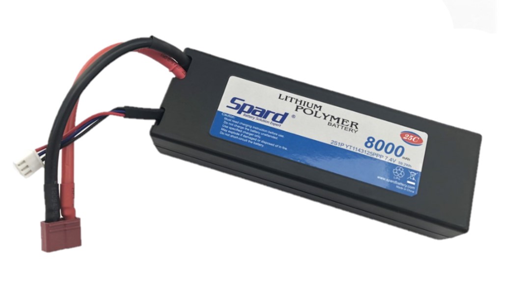 Аккумулятор Li-Po Spard 8000mAh, 7,4V, 25C, T-plug для Remo Hobby и Himoto 1/10, 1/8 - YT1
Аккумулятор Li-Po Spard 8000mAh, 7,4V, 25C, T-plug для Remo Hobby и Himoto 1/10, 1/8 - YT1