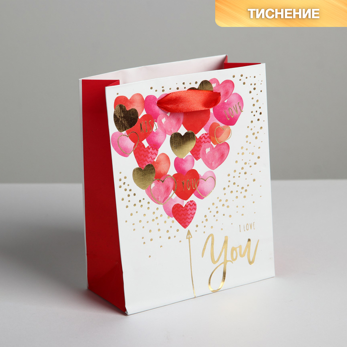 Пакет подарочный ламинированный вертикальный «I love you», S 12 x 15 × 5,5 см, Подарочная упаковка 14 февраля
Пакет подарочный ламинированный вертикальный «I love you», S 12 x 15 × 5,5 см, Подарочная упаковка 14 февраля