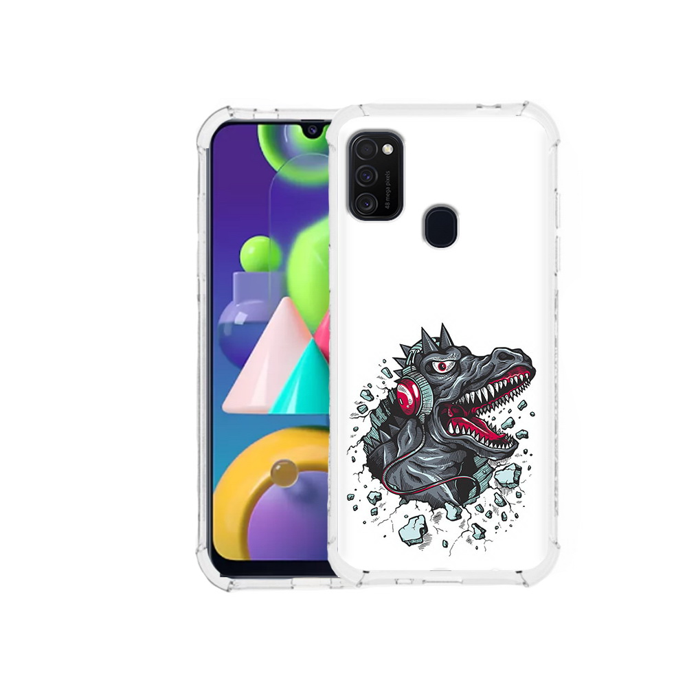 Чехол MyPads Tocco для Samsung Galaxy M21 Нарисованный динозавр в наушниках, Прозрачный, Tocco
Чехол MyPads Tocco для Samsung Galaxy M21 Нарисованный динозавр в наушниках, Прозрачный, Tocco