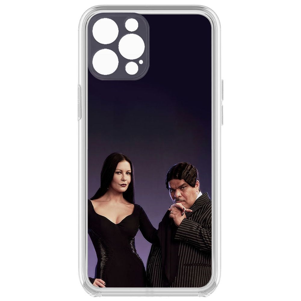 Чехол-накладка Уэнсдей Аддамс - Мортиша и Гомес для iPhone 12 Pro с защитой камеры, Прозрачный
Чехол-накладка Уэнсдей Аддамс - Мортиша и Гомес для iPhone 12 Pro с защитой камеры, Прозрачный