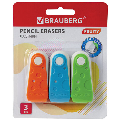 Ластик/резинка /стерка Brauberg Fruity 3 шт, 57х24х15 мм, белые,пластиковый футляр ассорти, Разноцветный
Ластик/резинка /стерка Brauberg Fruity 3 шт, 57х24х15 мм, белые,пластиковый футляр ассорти, Разноцветный