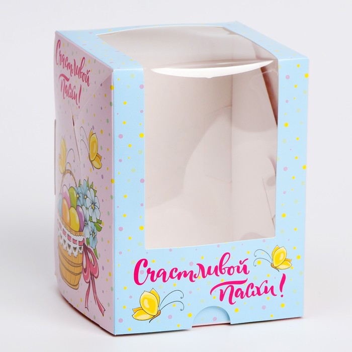 Пасхальная коробочка с окном "Счастливой Пасхи с корзинкой", 12,5 х 9,5 х 9,5 см, Голубой;розовый
Пасхальная коробочка с окном "Счастливой Пасхи с корзинкой", 12,5 х 9,5 х 9,5 см, Голубой;розовый