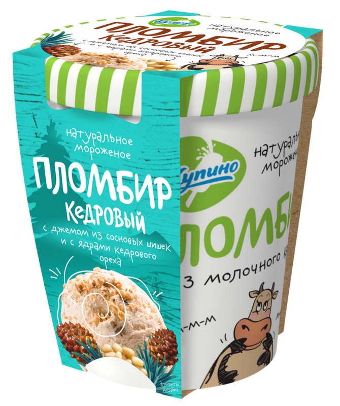 Мороженое Купино пломбир с джемом из сосновых шишек и с кедровым орехом 12%, ведерко 250г
Мороженое Купино пломбир с джемом из сосновых шишек и с кедровым орехом 12%, ведерко 250г