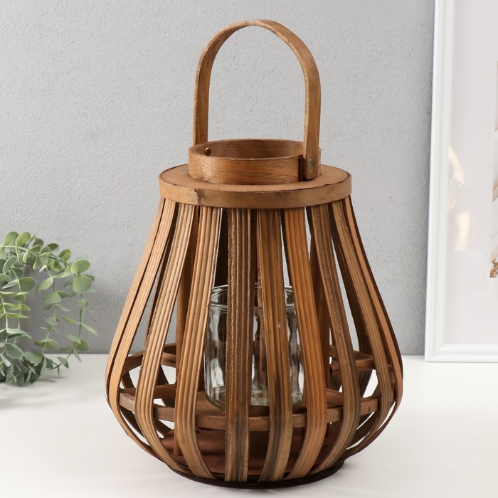 Подсвечник дерево на 1 свечу 'Эко-фонарь' коричневый 12х27х30 см
Подсвечник дерево на 1 свечу 'Эко-фонарь' коричневый 12х27х30 см