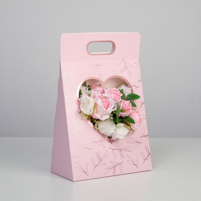 Переноска для цветов «Love», розовая, 24 × 12,5 × 37 см, Коллекция упаковки "Нежные цветы"
Переноска для цветов «Love», розовая, 24 × 12,5 × 37 см, Коллекция упаковки "Нежные цветы"