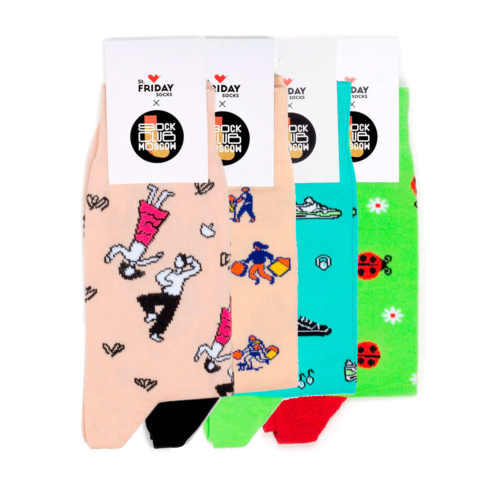 Комплект носков унисекс St. Friday Socks Четыре пары - Покупки бежевый/синий/зеленый 38-41, Четыре пары - Покупки
Комплект носков унисекс St. Friday Socks Четыре пары - Покупки бежевый/синий/зеленый 38-41, Четыре пары - Покупки