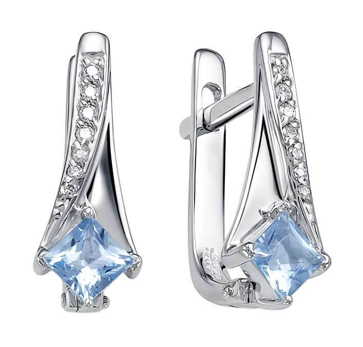 Серьги из белого золота с аквамарином/бриллиантом Vesna jewelry 2217-251-164-00, 2217-251-164-00
Серьги из белого золота с аквамарином/бриллиантом Vesna jewelry 2217-251-164-00, 2217-251-164-00