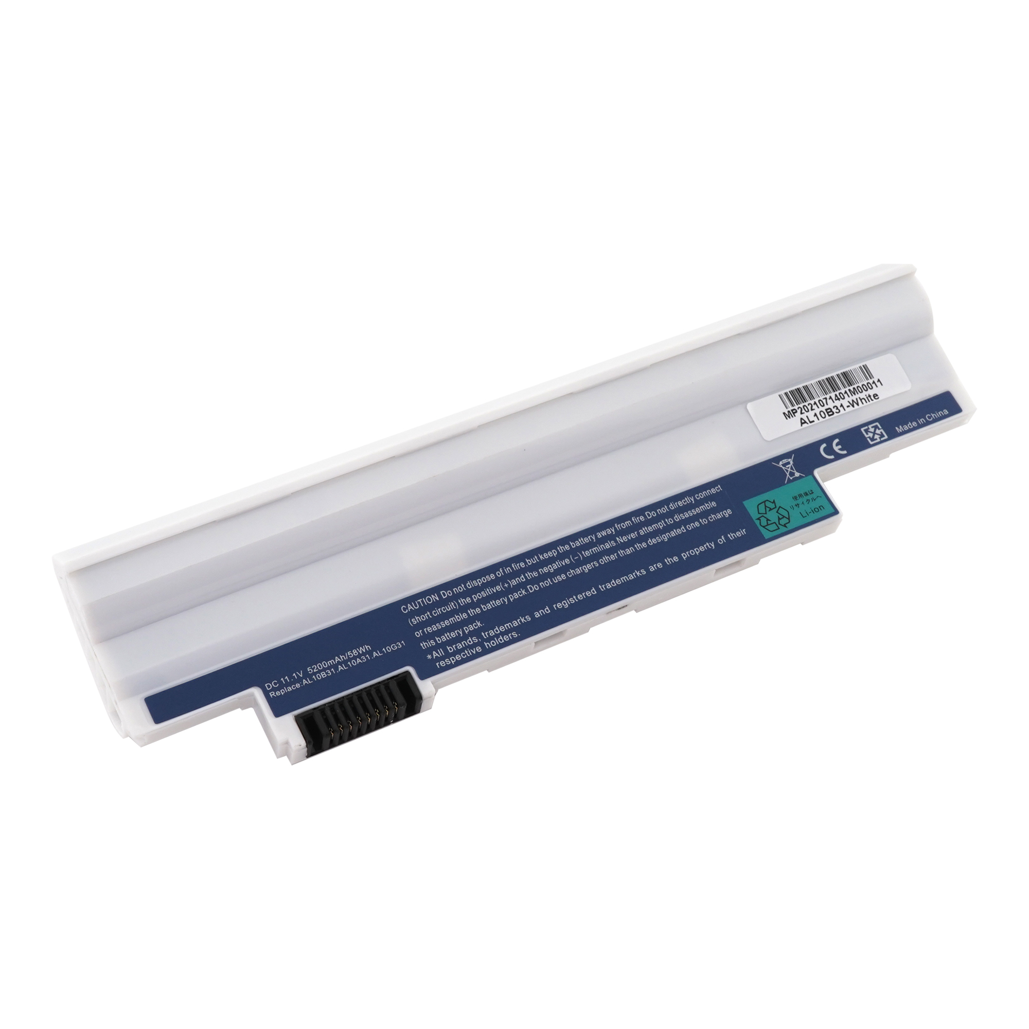 фото Аккумулятор al10b31 для acer aspire one 522 и др. (al10a31, nav70, p0ve6) 5200mah белый azerty