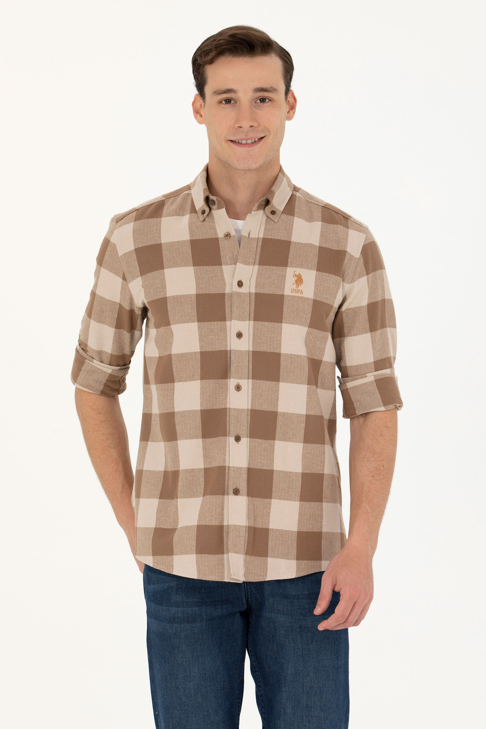 Рубашка мужская Us Polo G081GL0040YASIDI коричневая 2XL, Коричневый, G081GL0040YASIDI
Рубашка мужская Us Polo G081GL0040YASIDI коричневая 2XL, Коричневый, G081GL0040YASIDI