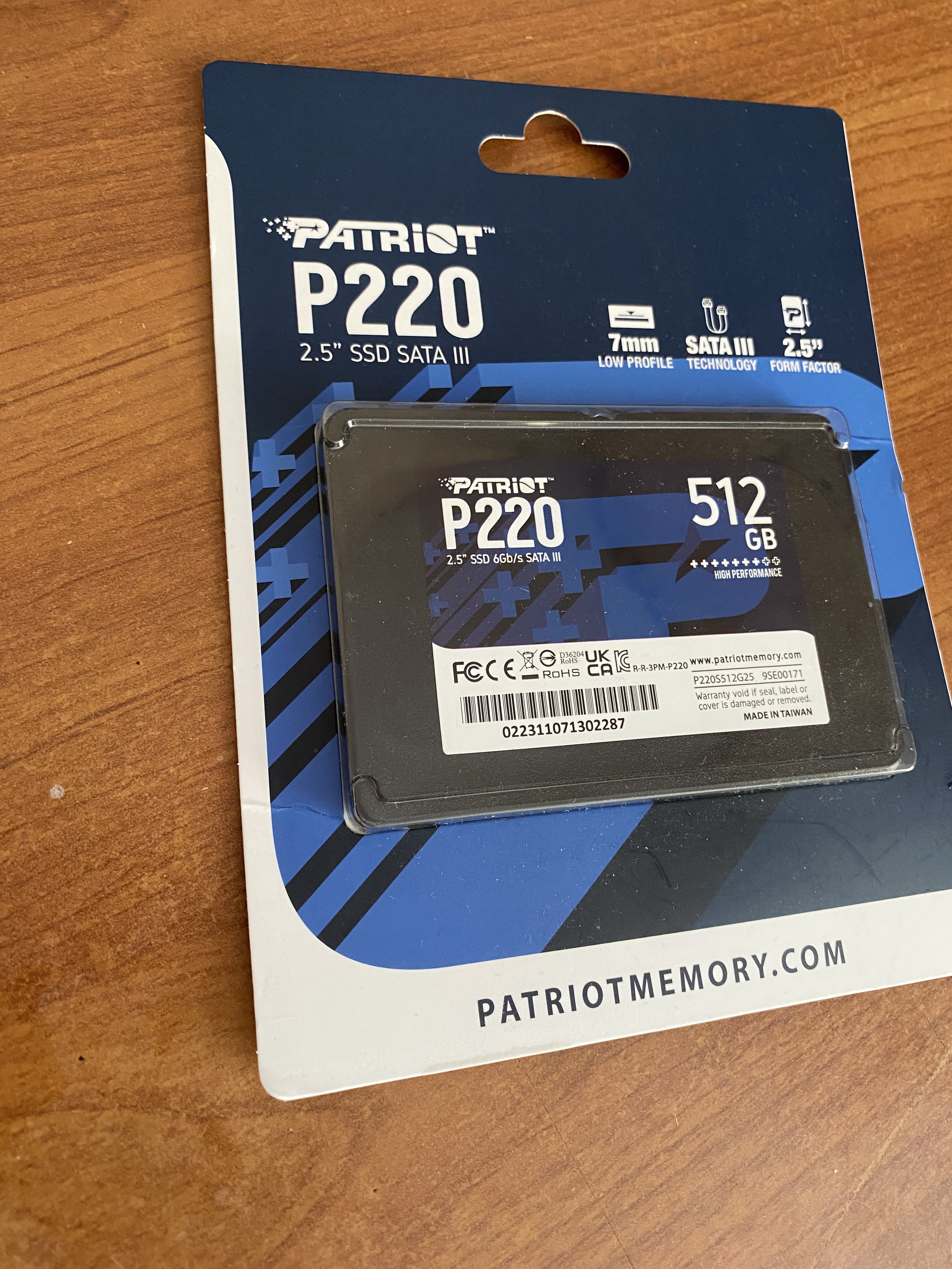 SSD накопитель Patriot Memory P220 2 5 512 ГБ P220S512G25 купить в