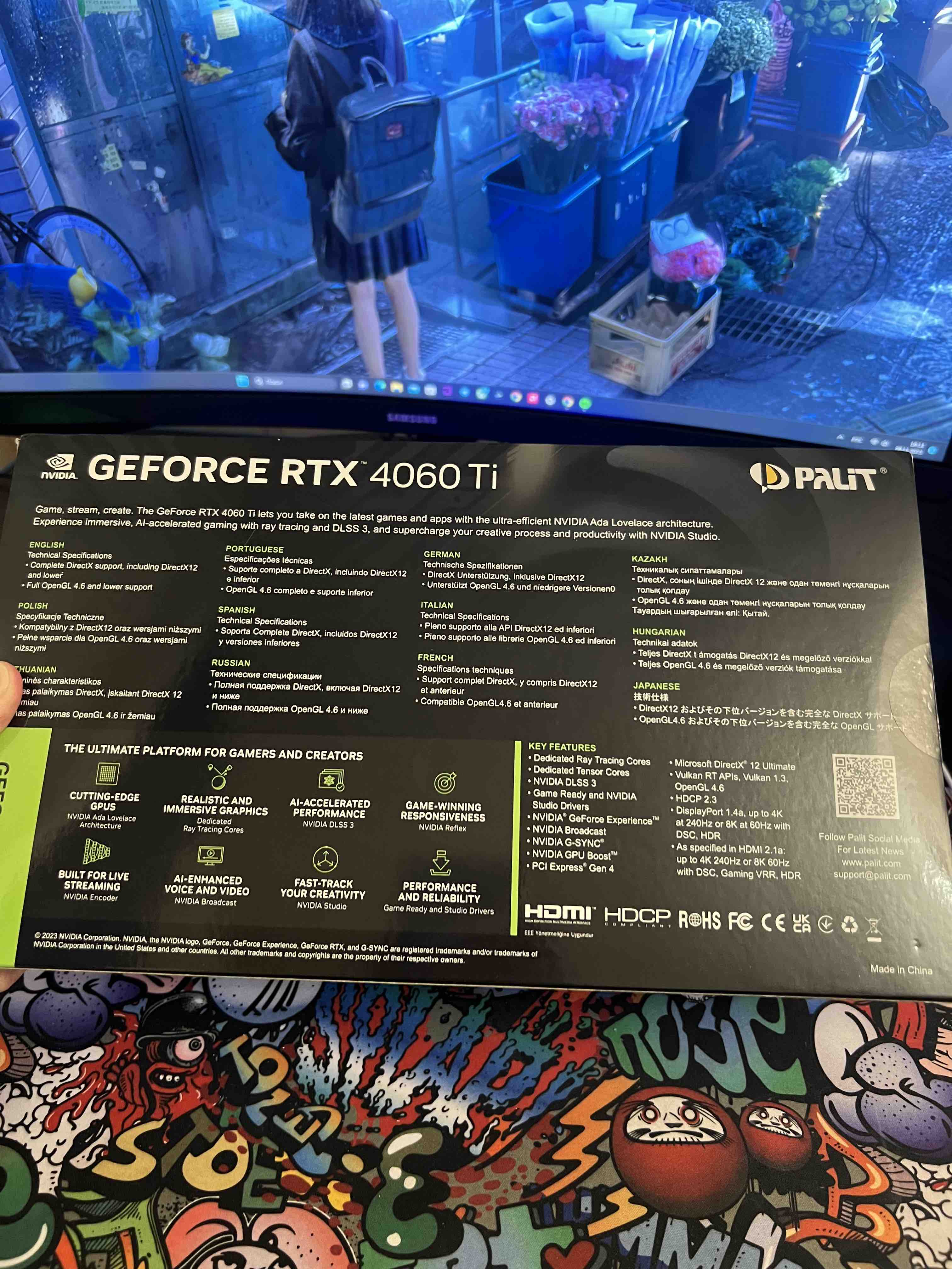 Видеокарта Palit NVIDIA GeForce RTX 4060 Ti StormX ne6406t019p1 1060f