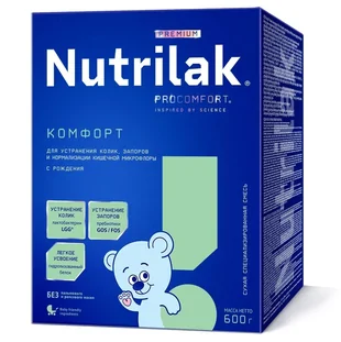 Смесь сухая Nutrilak Комфорт, с рождения, 600г