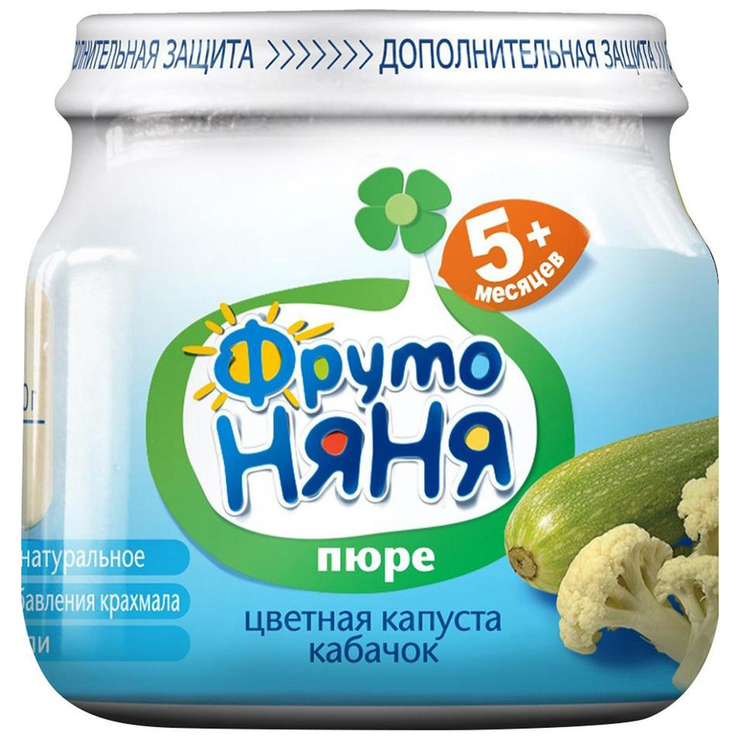 Пюре овощное ФрутоНяня Из цветной капусты и кабачков с 5 мес. 80 г, 1 шт. -  отзывы покупателей на Мегамаркет