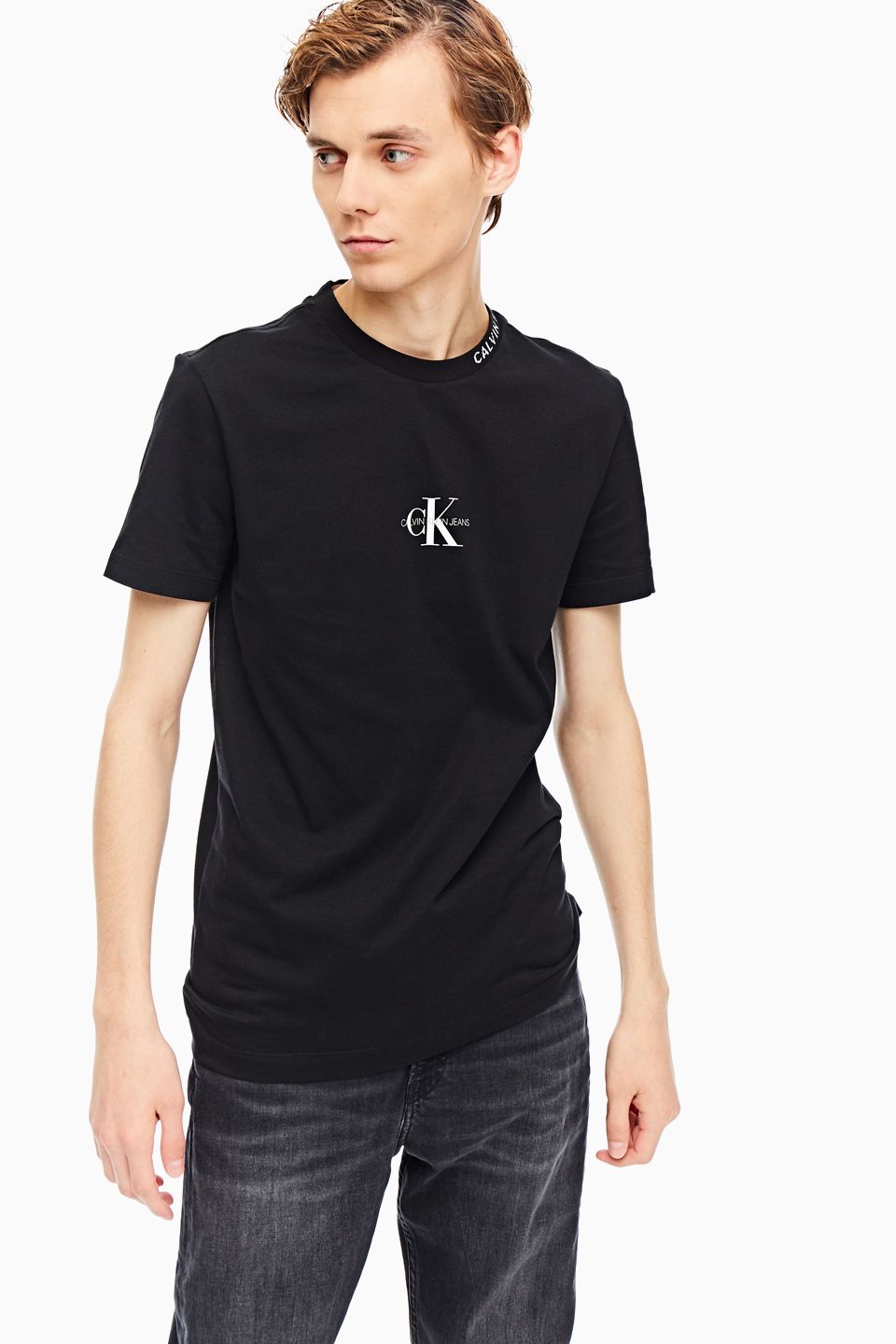 Купить футболка мужская J30J315878.BAE0 Calvin Klein Jeans черная XL, цены  в Москве на sbermegamarket.ru | Артикул: 100027398486