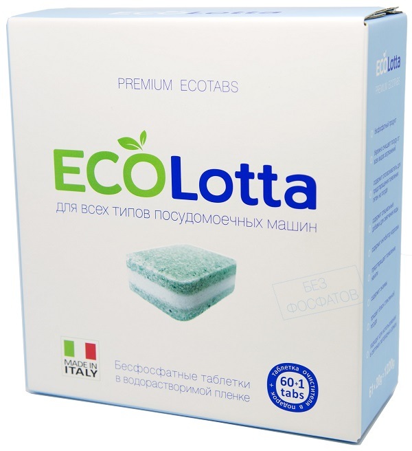 Таблетки для посудомоечной машины ECOLOTTA - купить в Москве - Мегамаркет