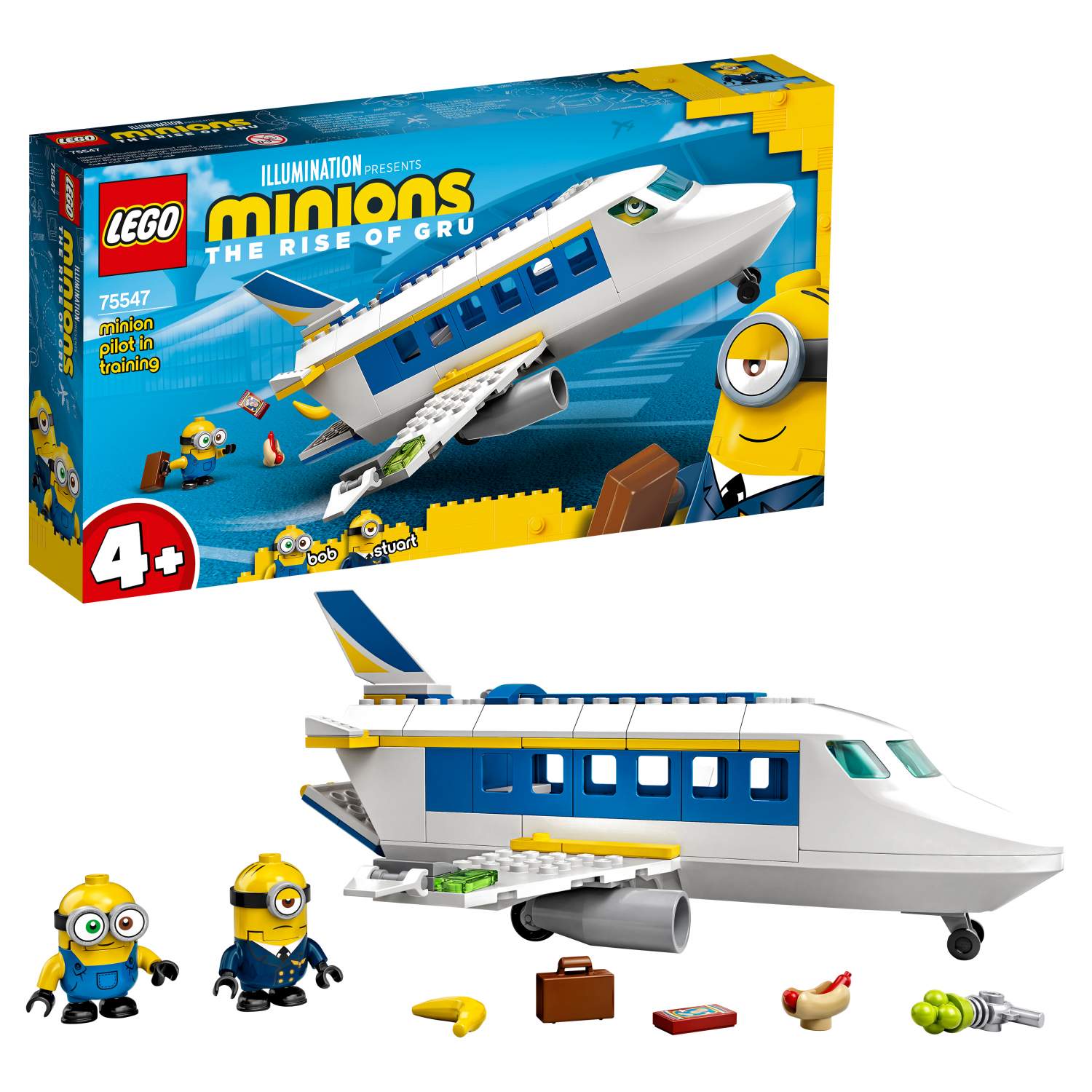 самолет с миньонами лего