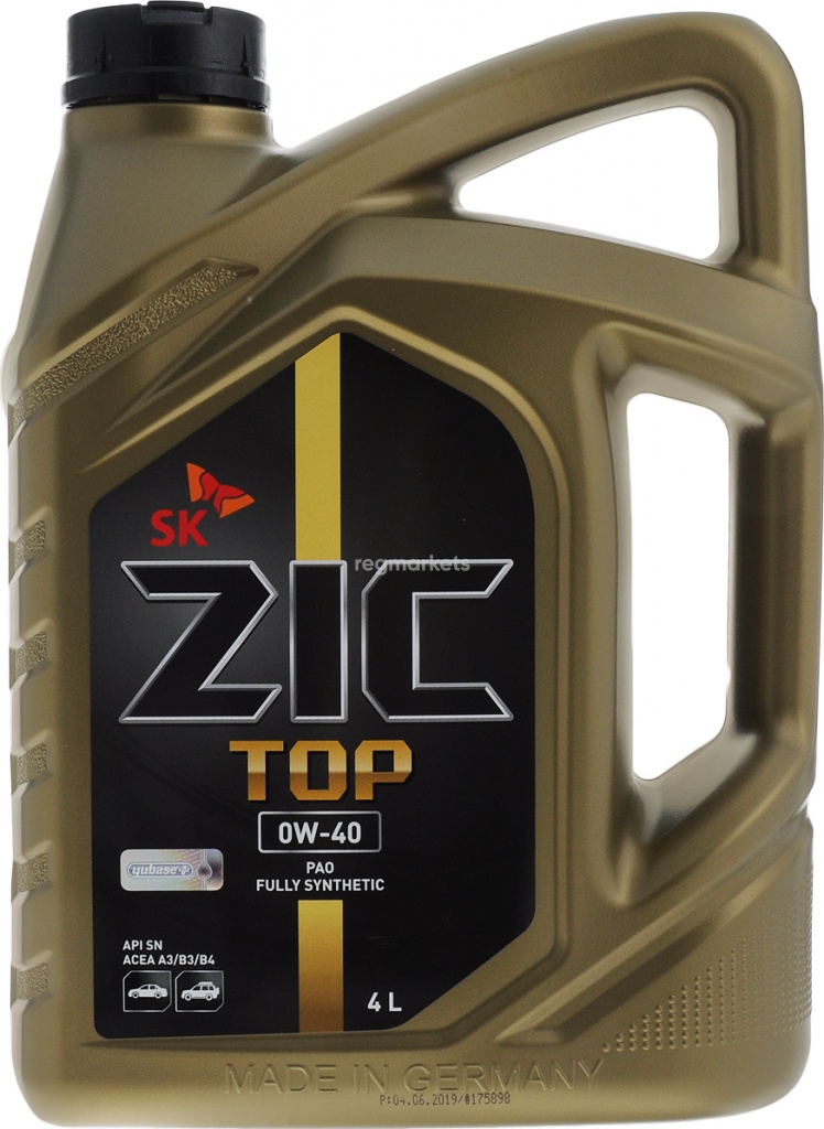 Моторное масло ZIC Top LL-01 0W40 4 л - отзывы покупателей на .