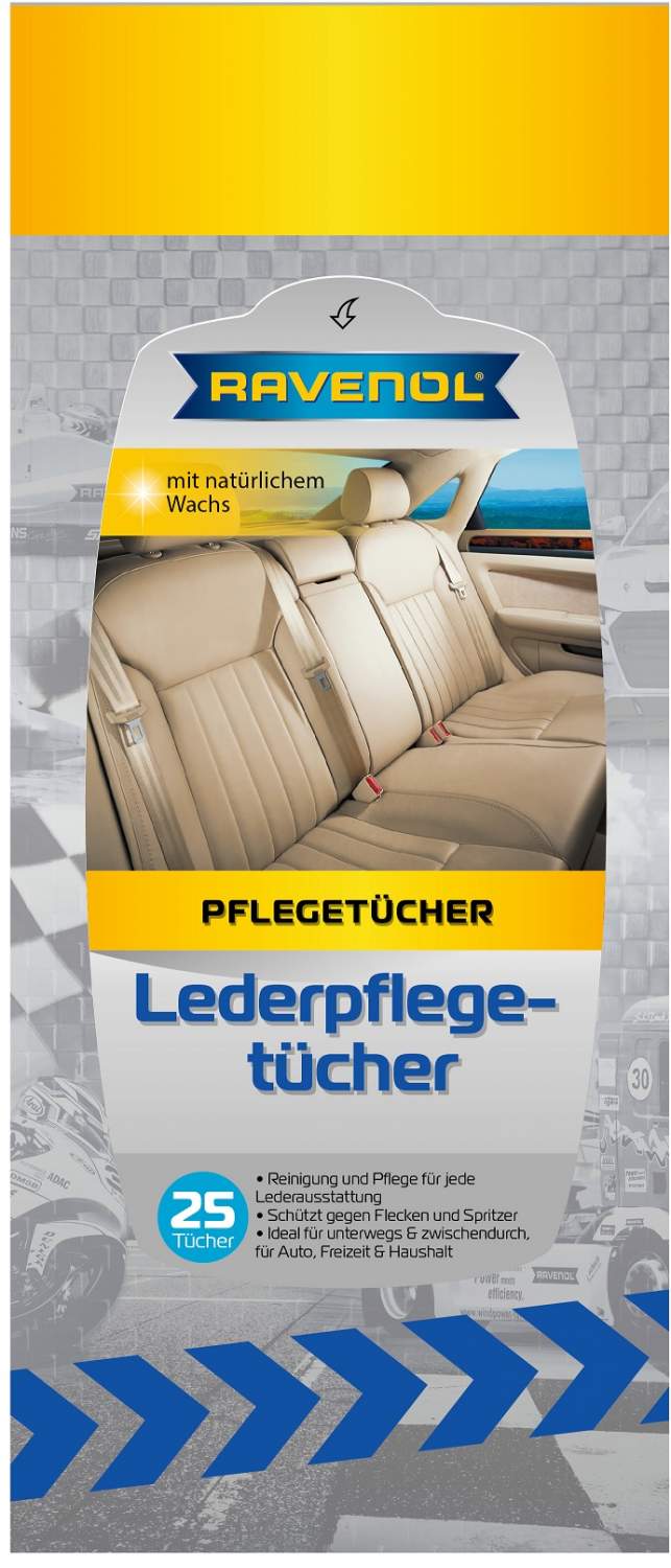 Салфетки влажные RAVENOL для ухода за кожаным салоном автомобиля - купить в  Москве, цены на Мегамаркет | 100001150115