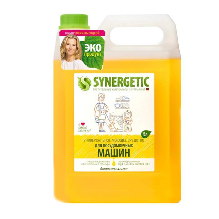 Средство для посудомоечных машин SYNERGETIC универсальное, концентрированное, 5л купить, цены в Москве на sbermegamarket.ru