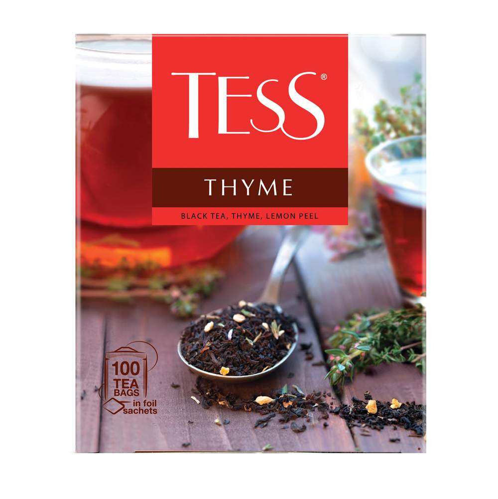 Чай черный Tess Thyme 100 пакетиков - отзывы покупателей на маркетплейсе  Мегамаркет | Артикул: 100023855543