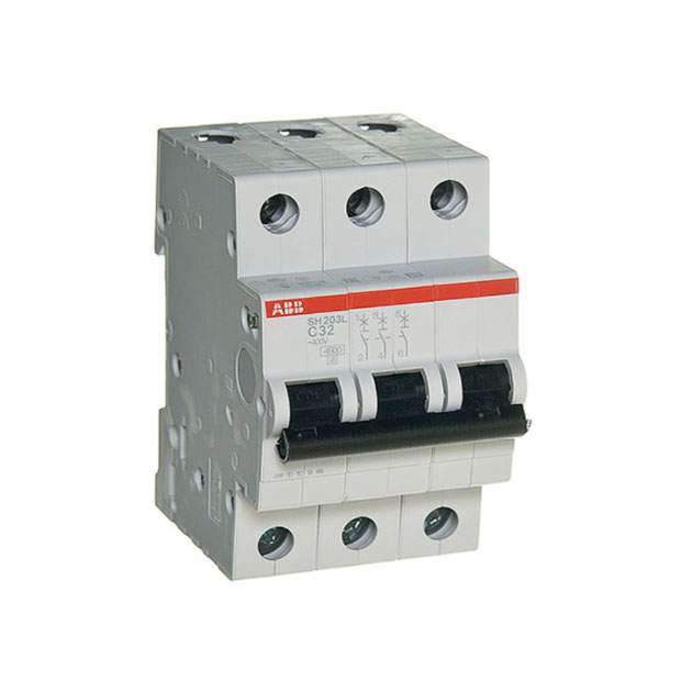 Выключатель автоматический модульный ABB "SH203L", 3п, C, 32 А, 4,5 кА ...