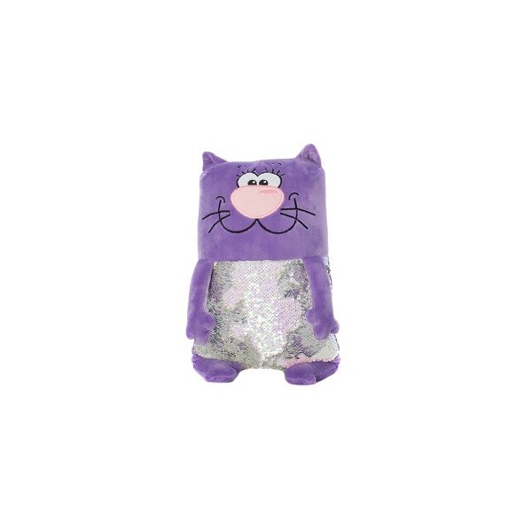 Купить мягкая игрушка KiddieArt Модный фиолетовый кот, 43 см, цены на  Мегамаркет