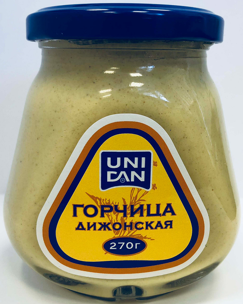 Дижонская горчица. Горчица дижонская Uni dan, 100 г. Горчица Uni dan дижонская 270г. Горчица Uni dan Баварская 270г. Unidan горчица дижонская, 270 г.