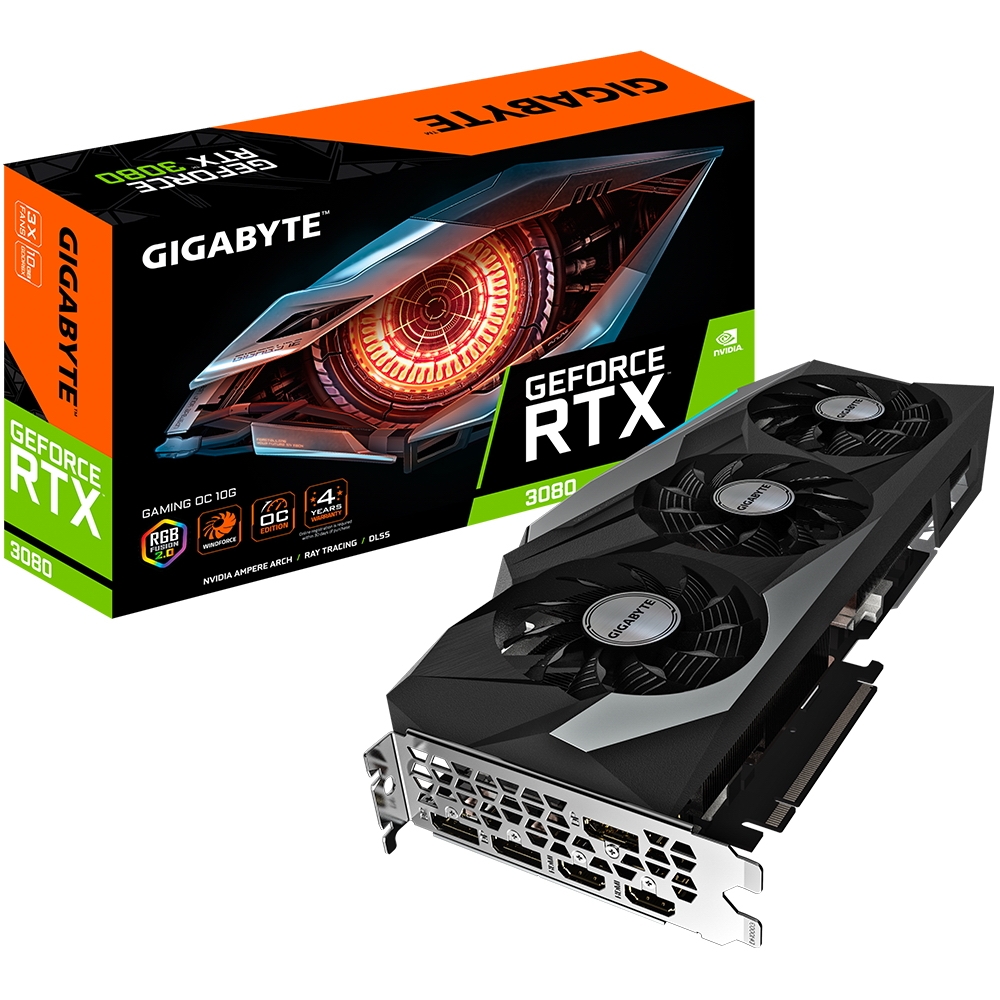 Видеокарта GIGABYTE GeForce RTX 3080 GAMING OC 10G (GV-N3080GAMING OC-10GD)  - отзывы покупателей на маркетплейсе Мегамаркет | Артикул: 600002777699