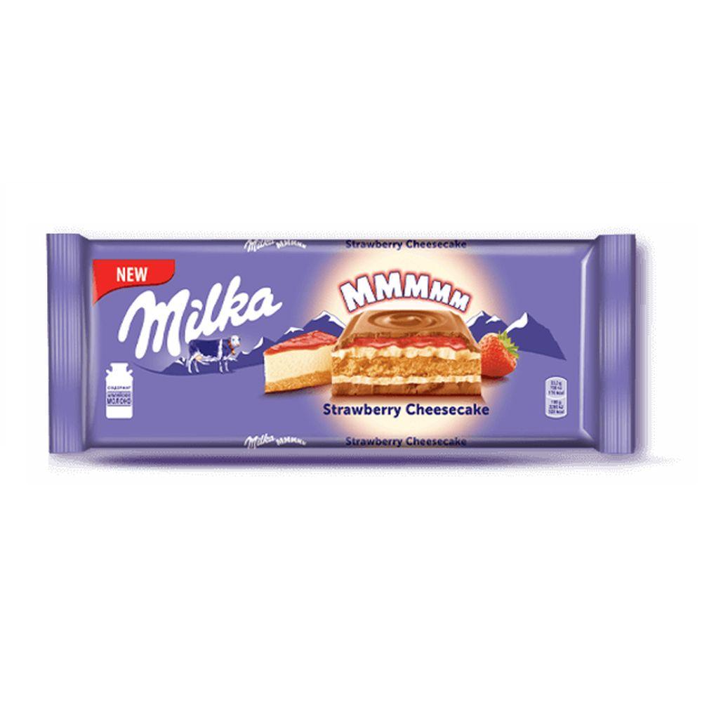 Шоколад Milka Strawberry Cheescake Молочный с клубникой печеньем со вкусом  чизкейка 300г - отзывы покупателей на маркетплейсе Мегамаркет | Артикул:  100025763087