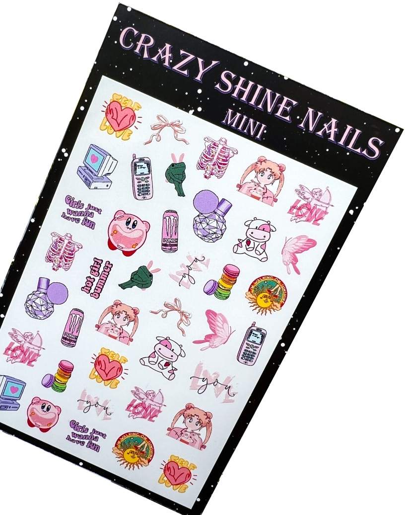 Слайдер-дизайн Crazy Shine Nails mini №1166 Розовое аниме – купить в  Москве, цены в интернет-магазинах на Мегамаркет