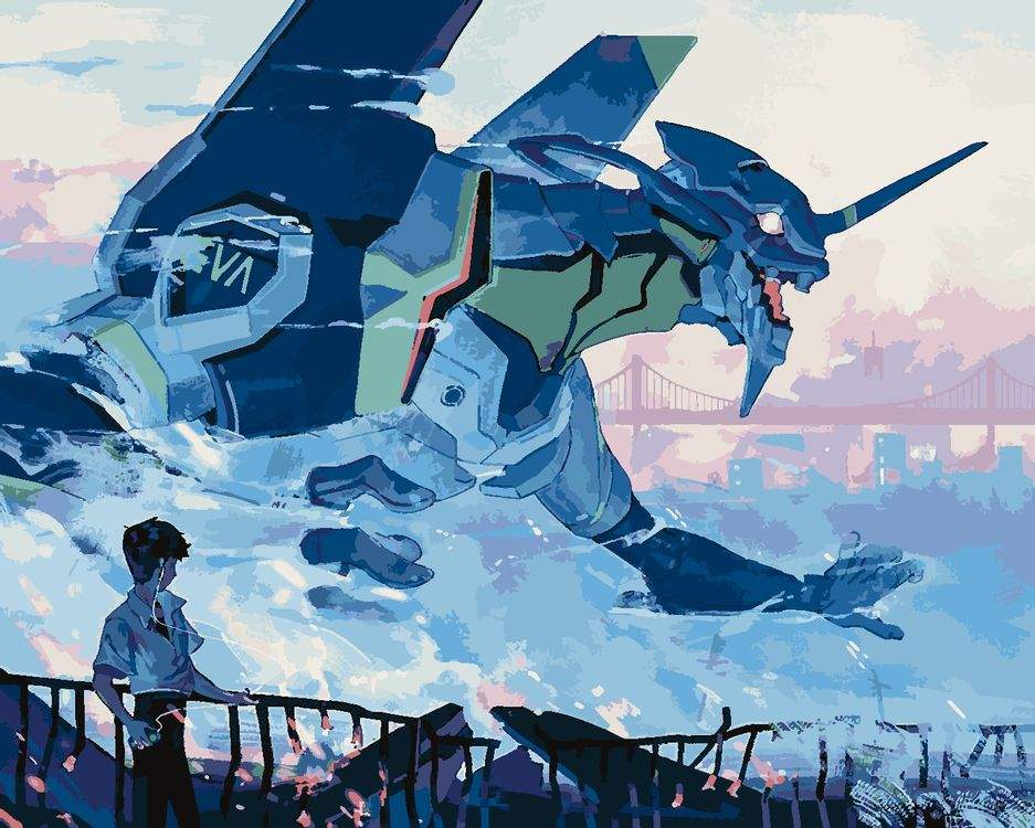 Картина по номерам Артвентура «Evangelion Евангелион: Синдзи Икари