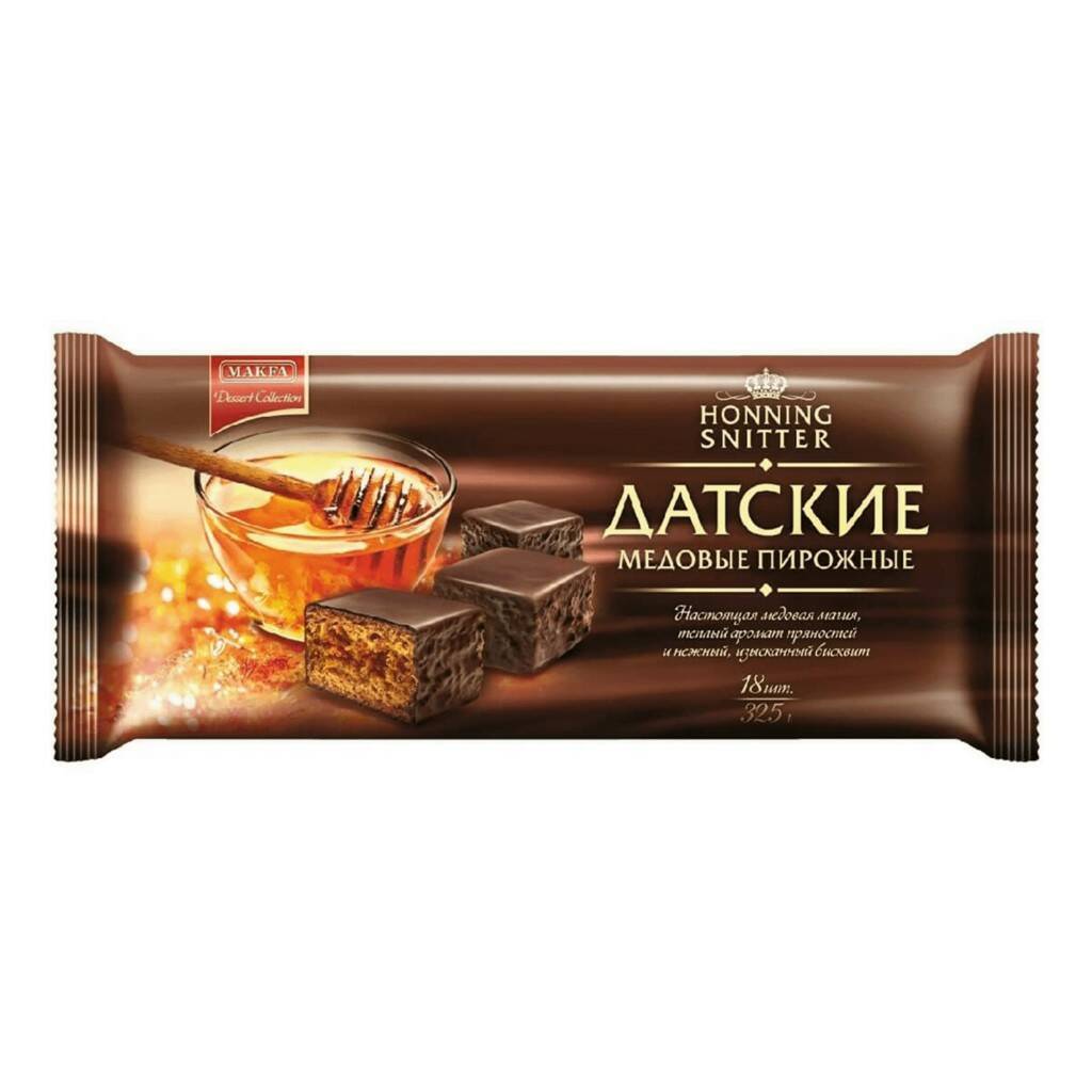 Купить пирожные Makfa Honning Snitter Датские медовые с фруктовой начинкой  325 г, цены на Мегамаркет | Артикул: 100030224005