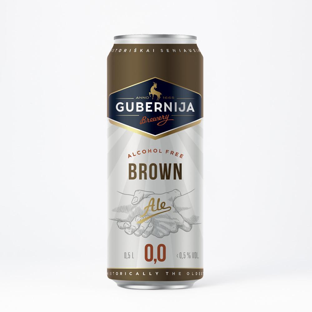 Пиво Gubernija Brown ale безалкогольное в банке Литва 500 мл – купить в  Москве, цены в интернет-магазинах на Мегамаркет