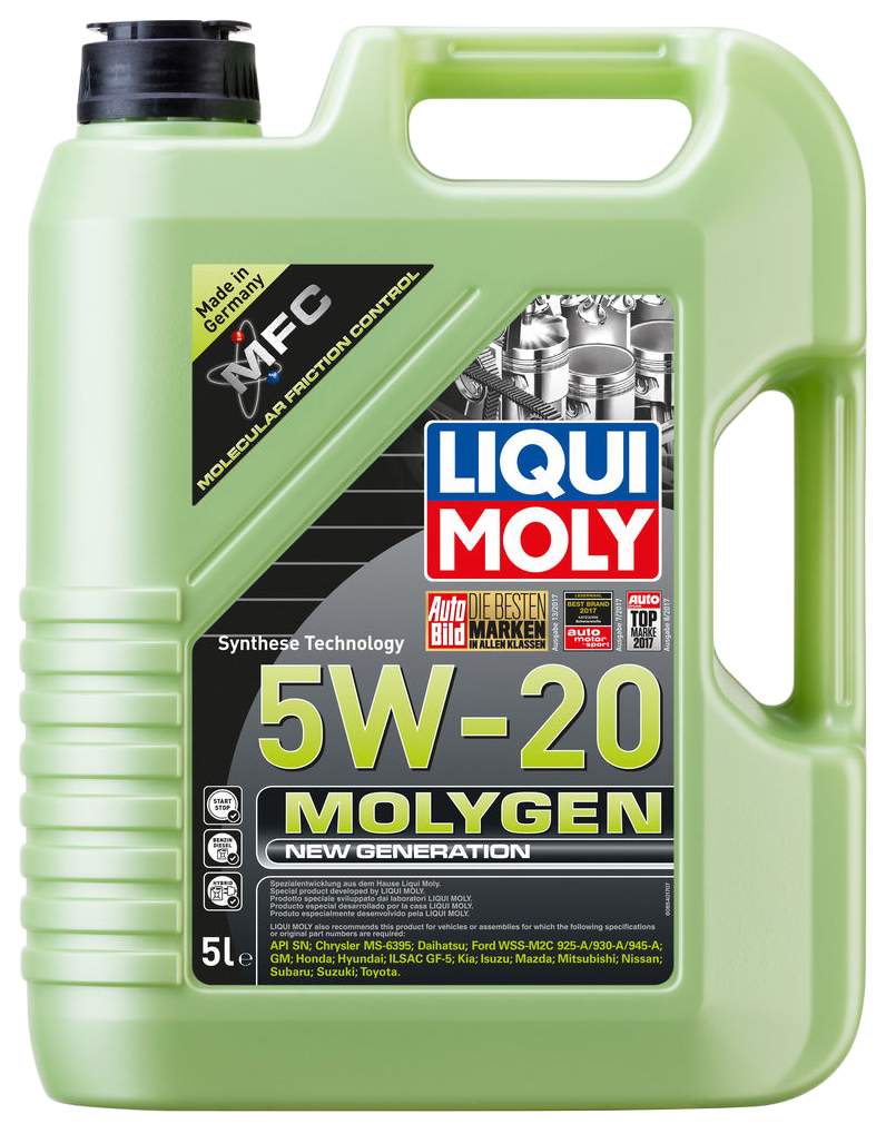 Моторное масло Liqui Moly Molygen NeW Generation 5W20 5л - купить в Москве,  цены на Мегамаркет | 100040437285