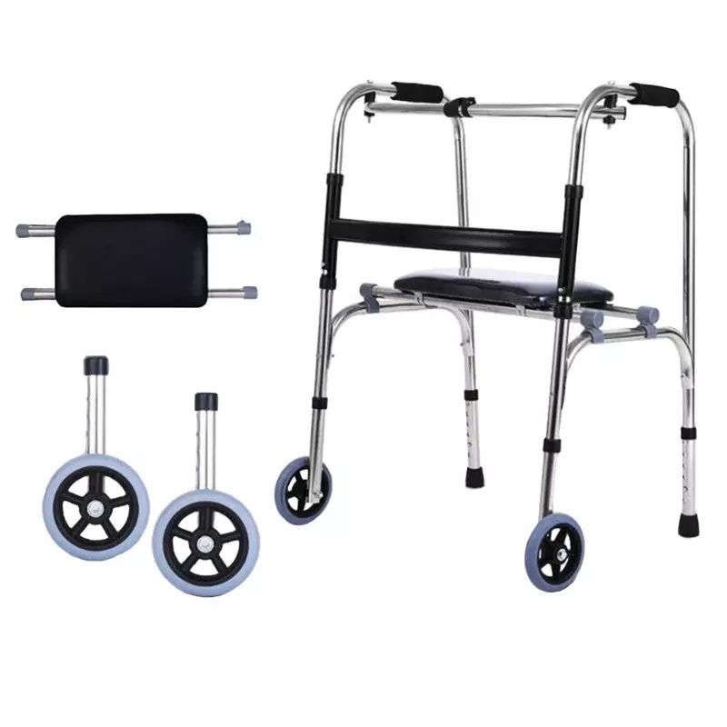 Ходунки INRIOR A-91 с сиденьем и колесами складные 76см х 50см - купить ...