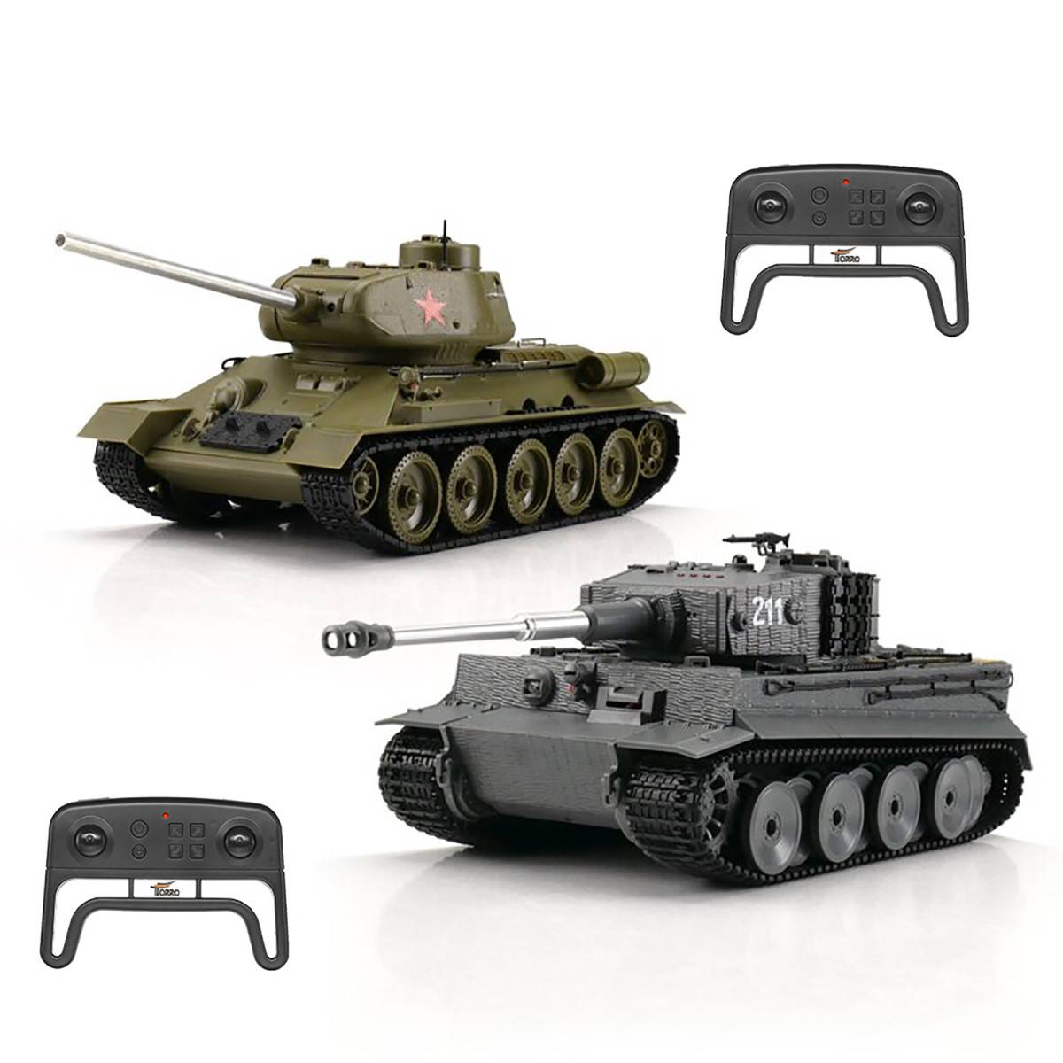 Радиоуправляемый танковый бой Torro Tiger I и T-34/85 1:30 - 15101-CA -  купить в Shopntoys, цена на Мегамаркет