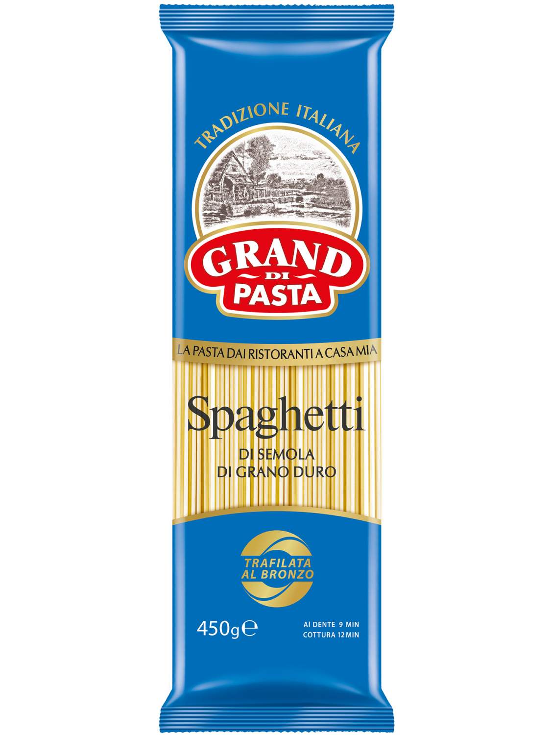 Макаронные изделия Grand di Pasta Спагетти 450 г - отзывы покупателей на  маркетплейсе Мегамаркет | Артикул: 100032057241