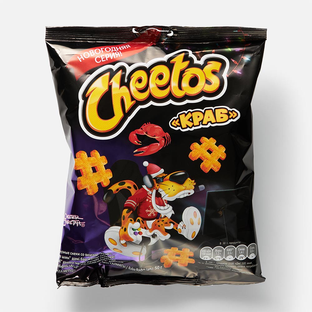 Кукурузные снеки Cheetos Краб 50 г - отзывы покупателей на маркетплейсе  Мегамаркет | Артикул: 100032057150