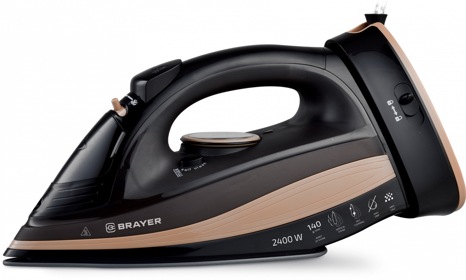 Утюг Brayer BR4010 черный, купить в Москве, цены в интернет-магазинах на  Мегамаркет