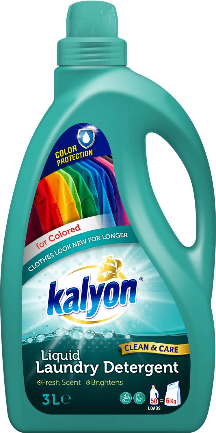 Жидкий стиральный порошок Уход и Восстановление KALYON Для Цветного белья 3л купить, цены в Москве на Мегамаркет