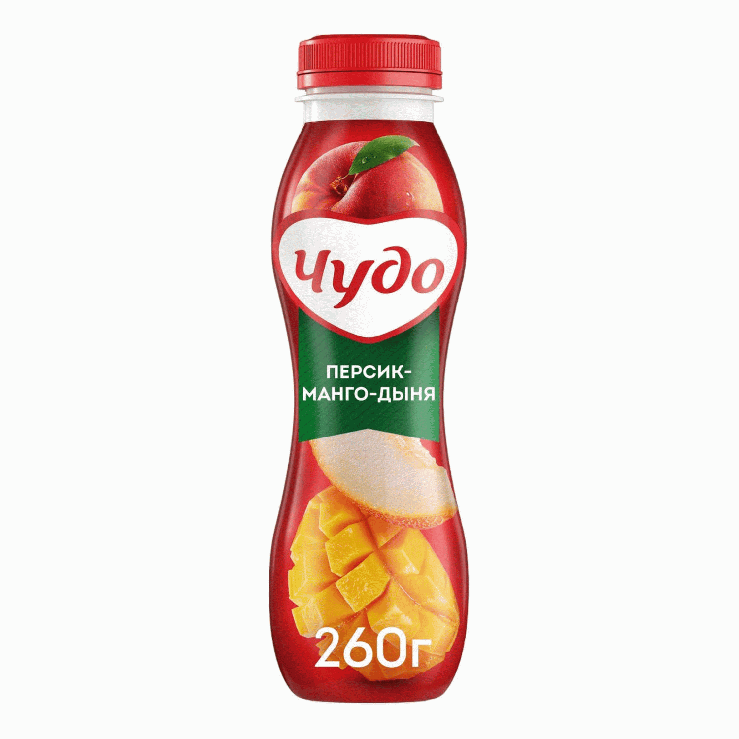 Купить йогурт питьевой Чудо персик-манго-дыня 1,9% БЗМЖ 260 г, цены в  Москве на Мегамаркет | Артикул: 100050693642