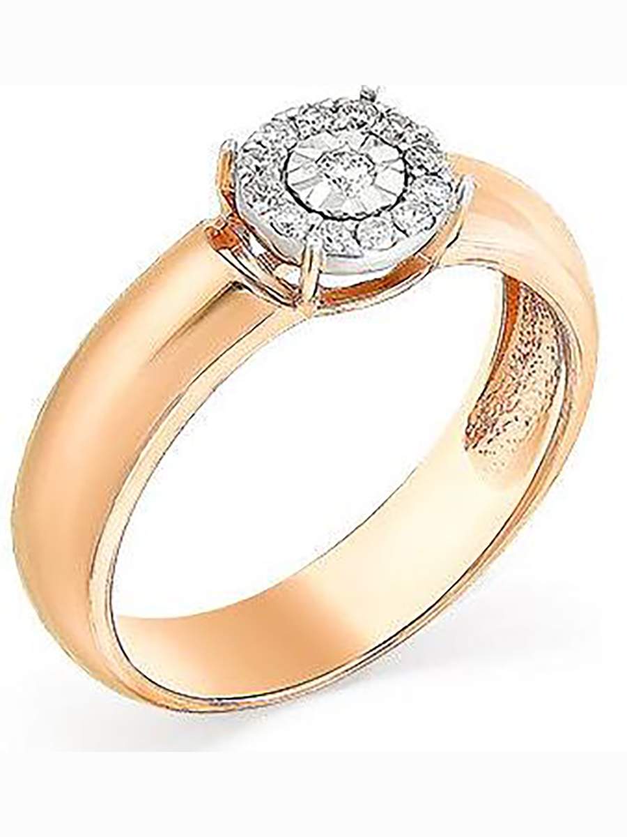 Кольцо с бриллиантом 17.5 размер 585